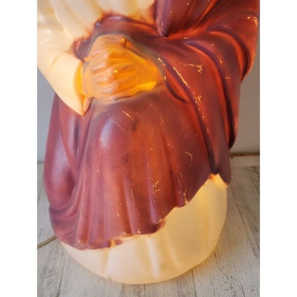 Vintage nativity scene Joseph father Jesus blow mold lawn Decor Xmas - Picture 5 of 15
